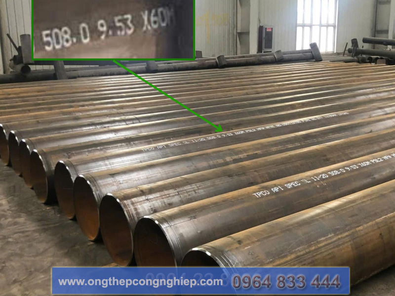 Ống thép đúc DN500 – ống seamless chịu áp lực cao, tiêu chuẩn ASTM/API