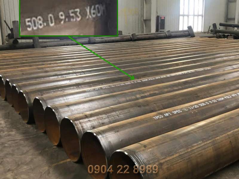 Ống thép đúc DN500 – ống seamless chịu áp lực cao, tiêu chuẩn ASTM/API